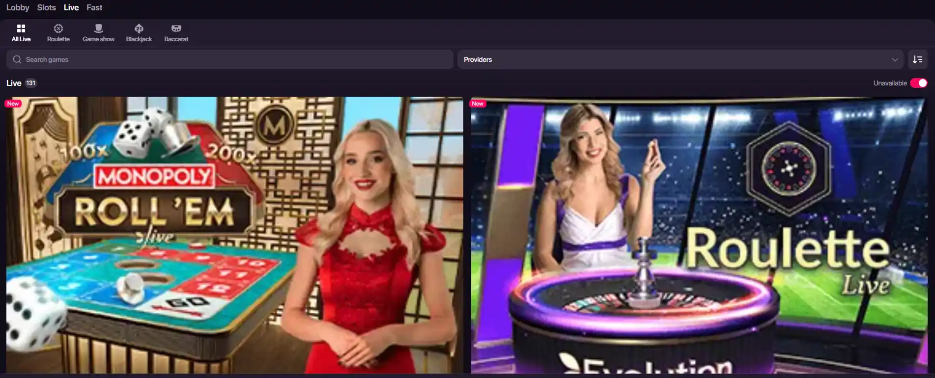 لوبي الكازينو المباشر في CHEXX